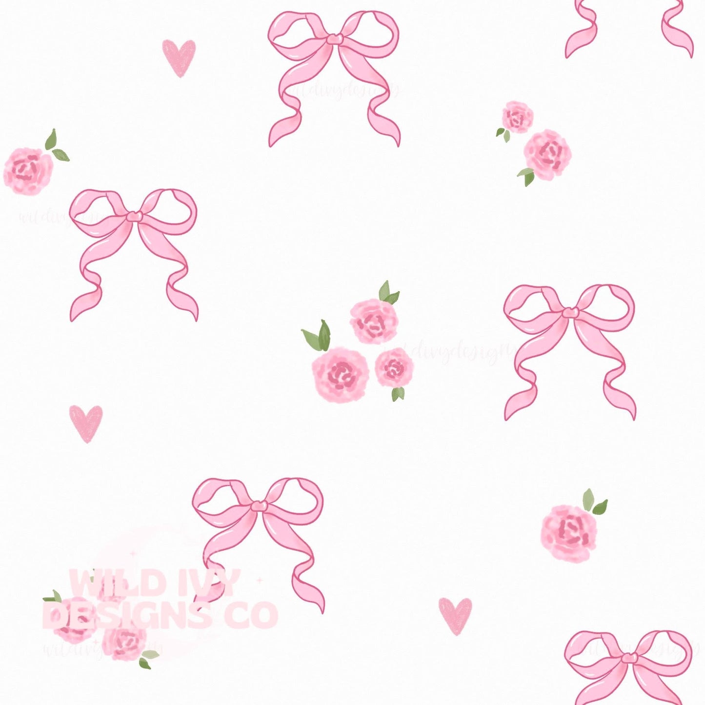 Spring Pink Bow Cords (stripes & regular)