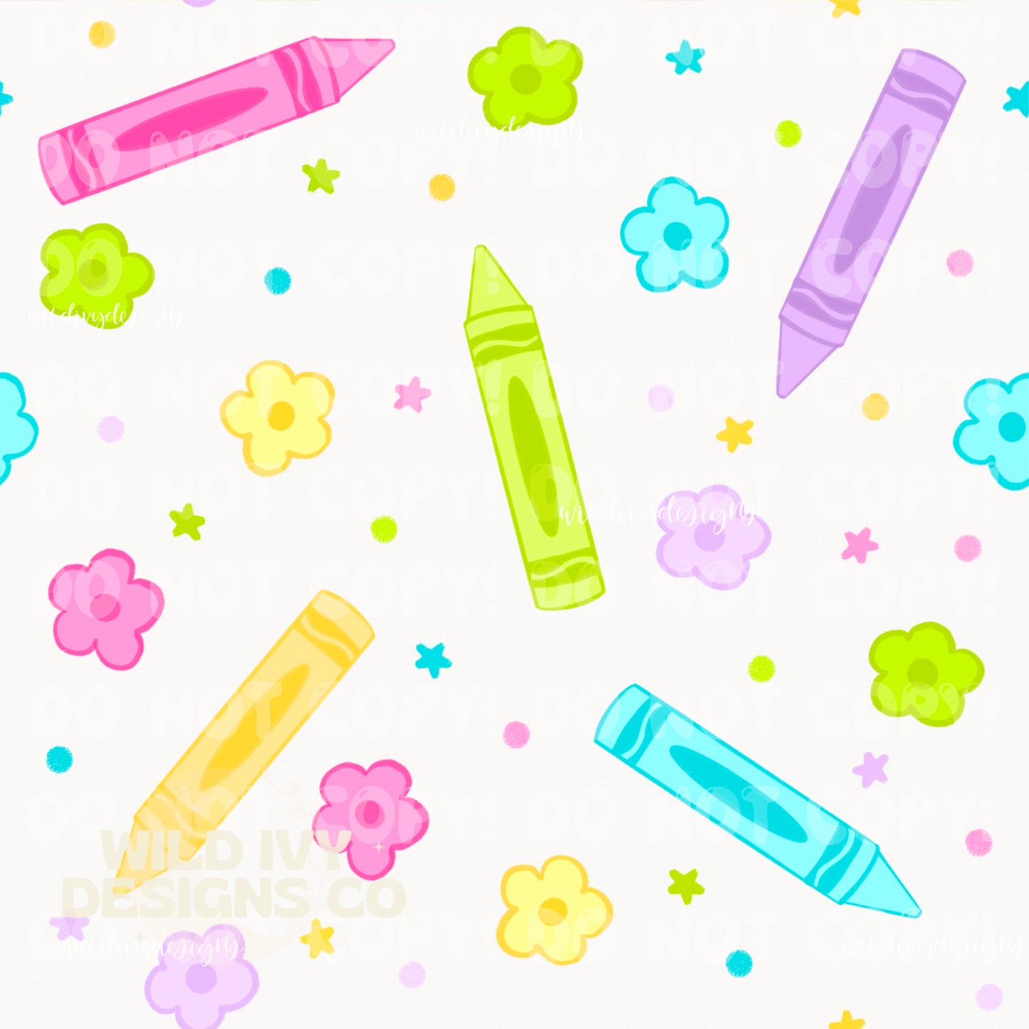 Colorful Floral Crayons (B2S)