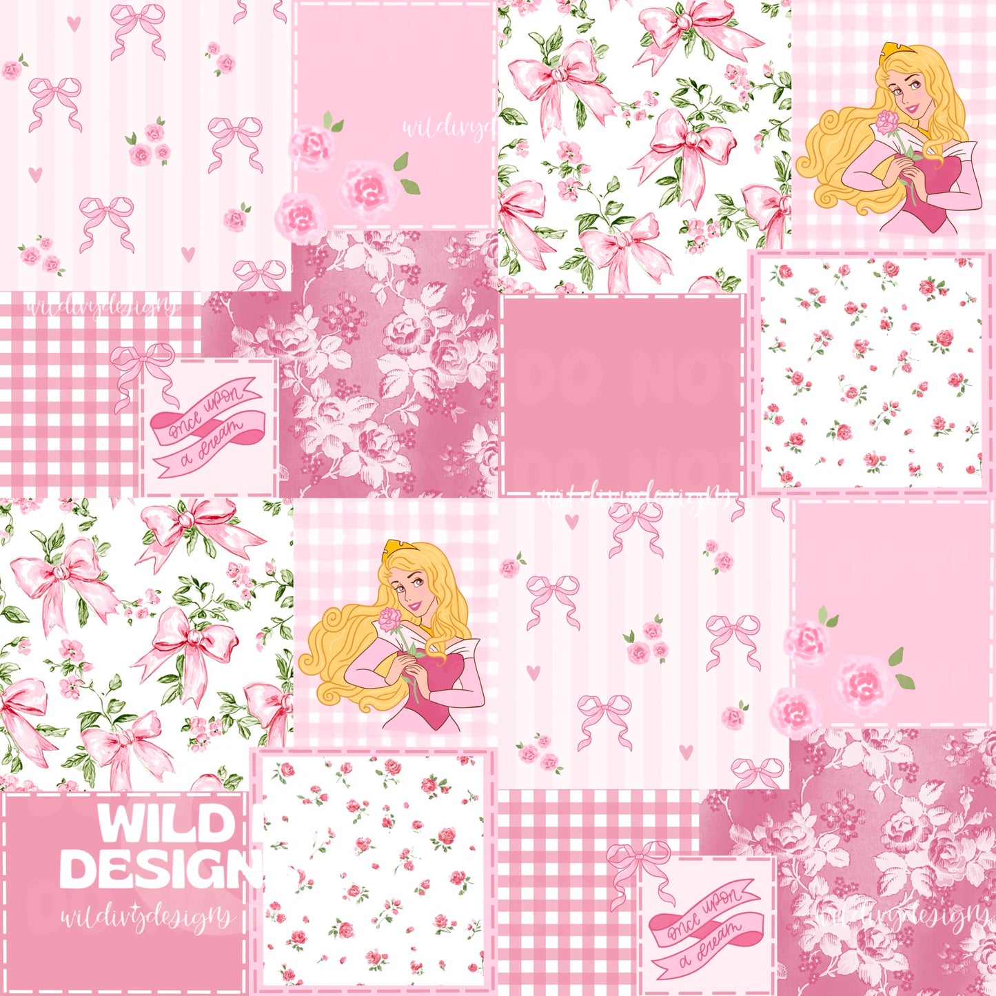Sleeping Pink Princess Patchwork