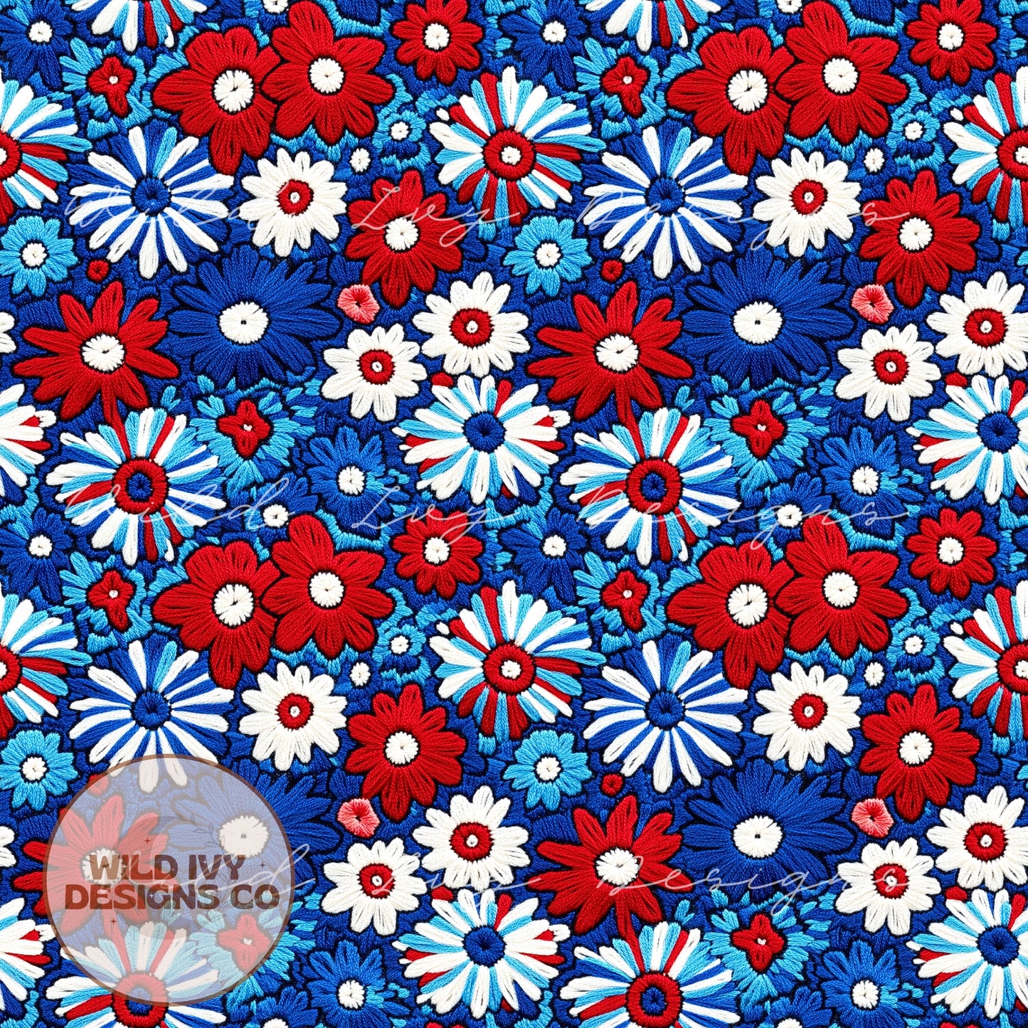 RWB Embroidery Retro Florals