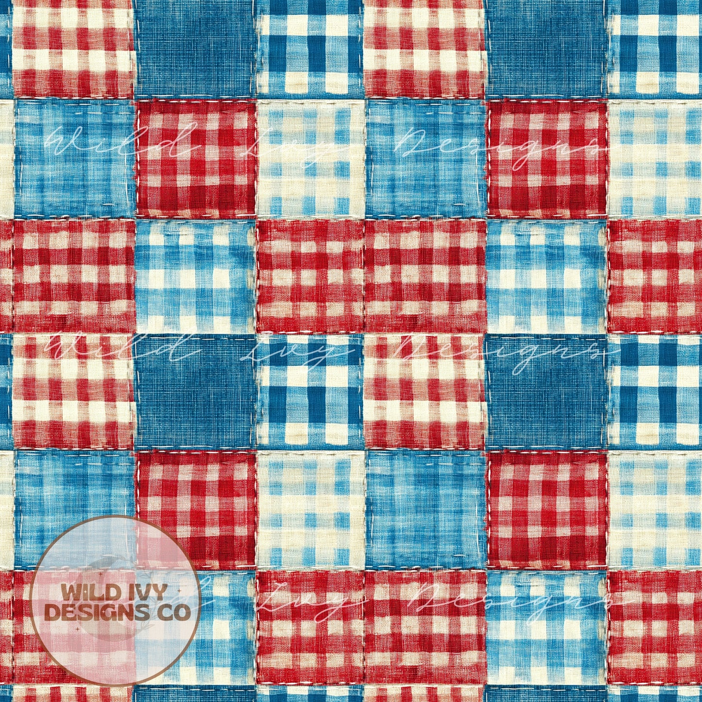 Flannel Denim RWB Patchwork