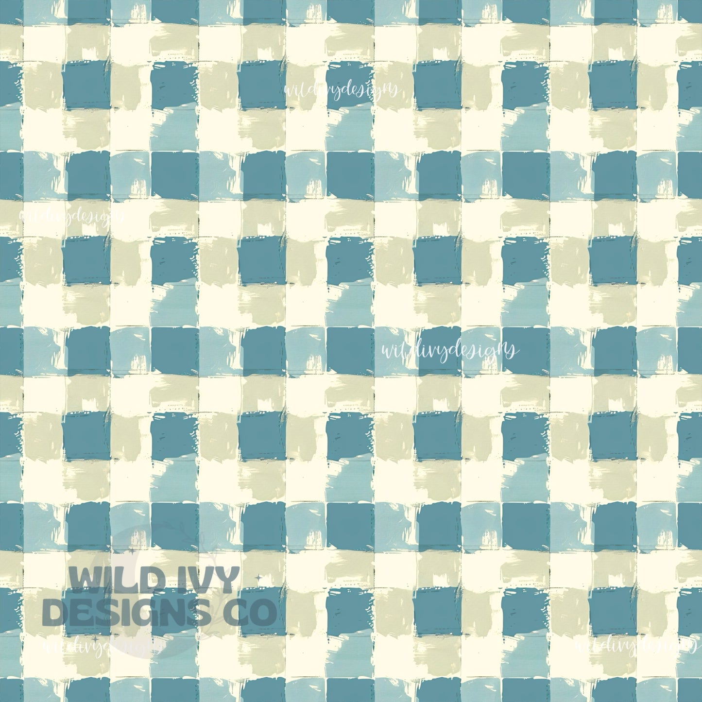 Blue Vintage Gingham