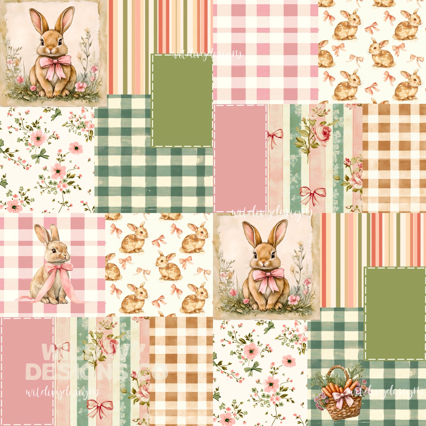 Pink Bunny Patchwork