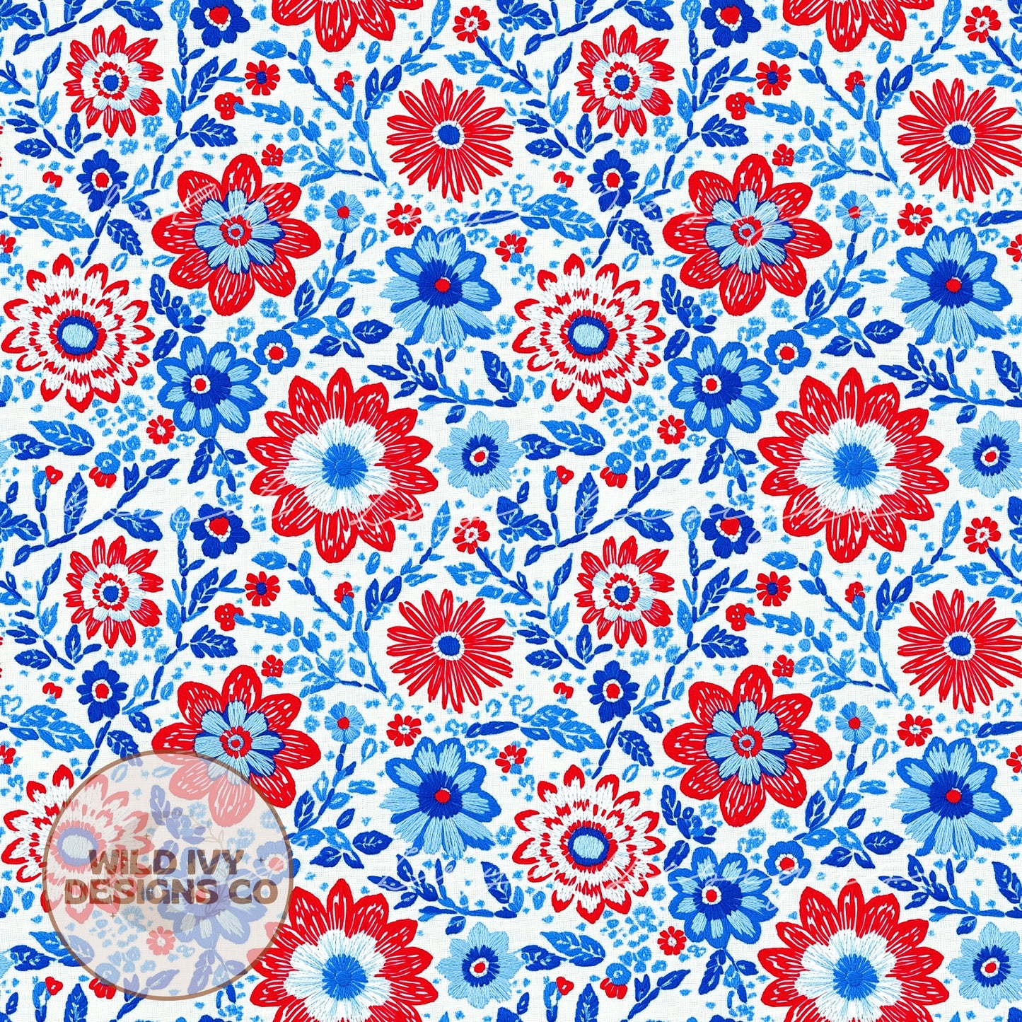 RWB Embroidery Bright Florals