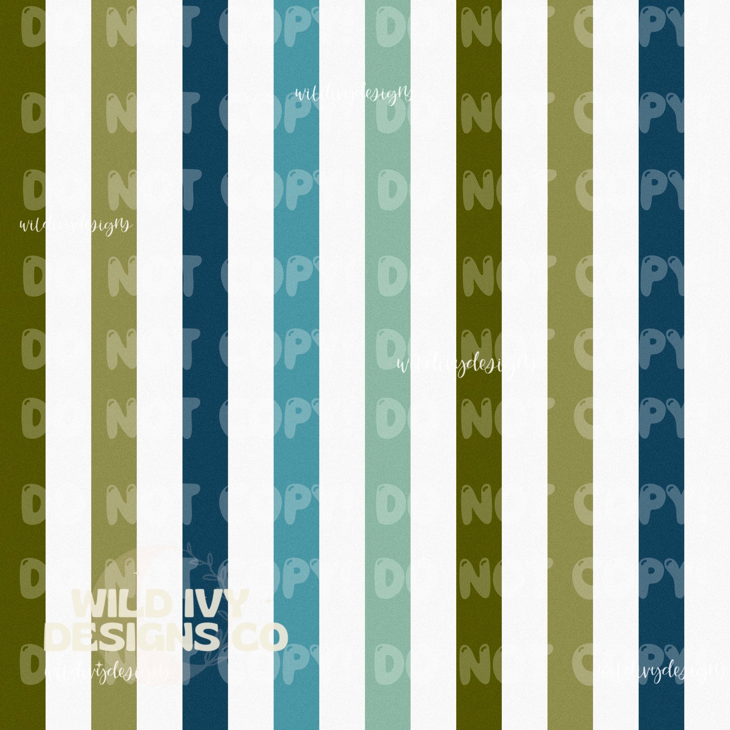 Blue & Green Stripes Cord (B2S)