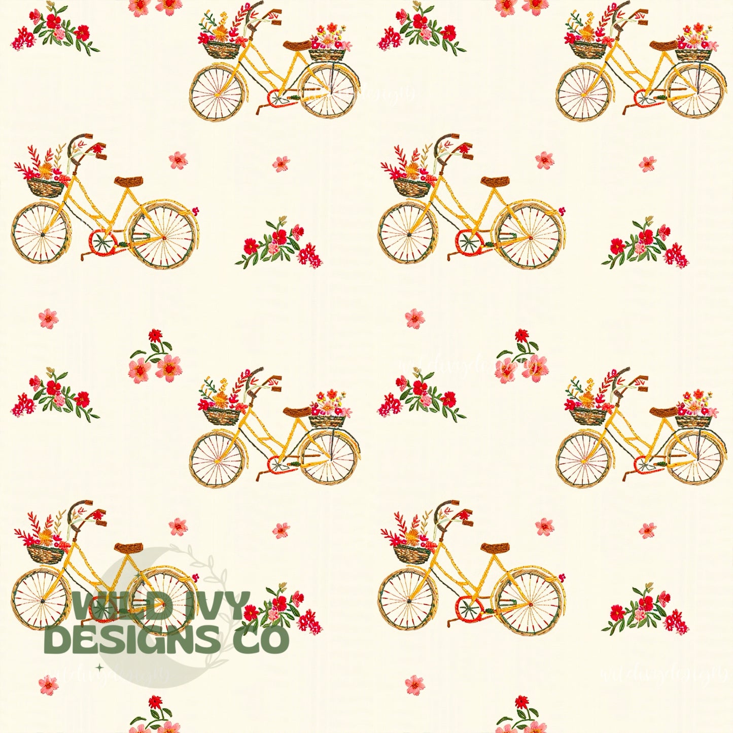 Vintage Pink Spring Bikes