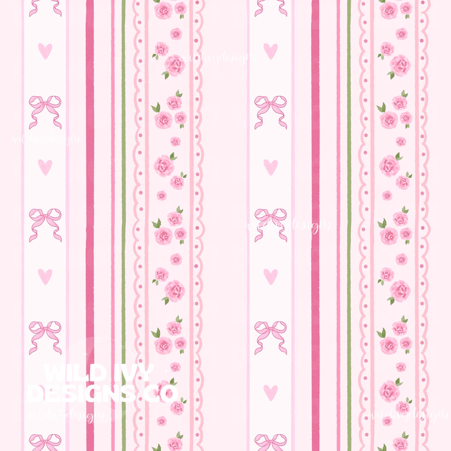 SPRING PINK COQUETTE STRIPES