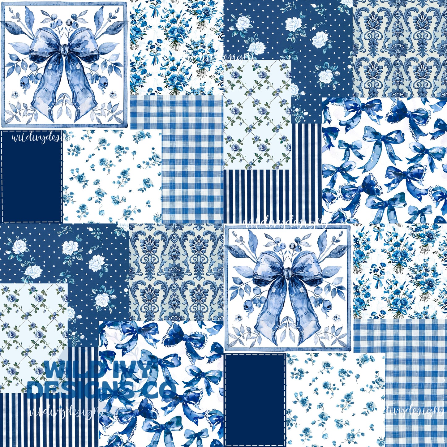 Blue Coquette Spring Patchwork