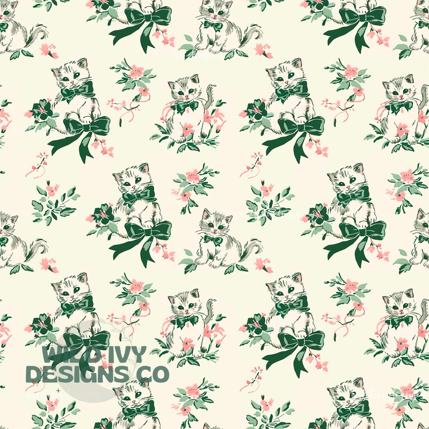Spring Coquette Green Kittys 2