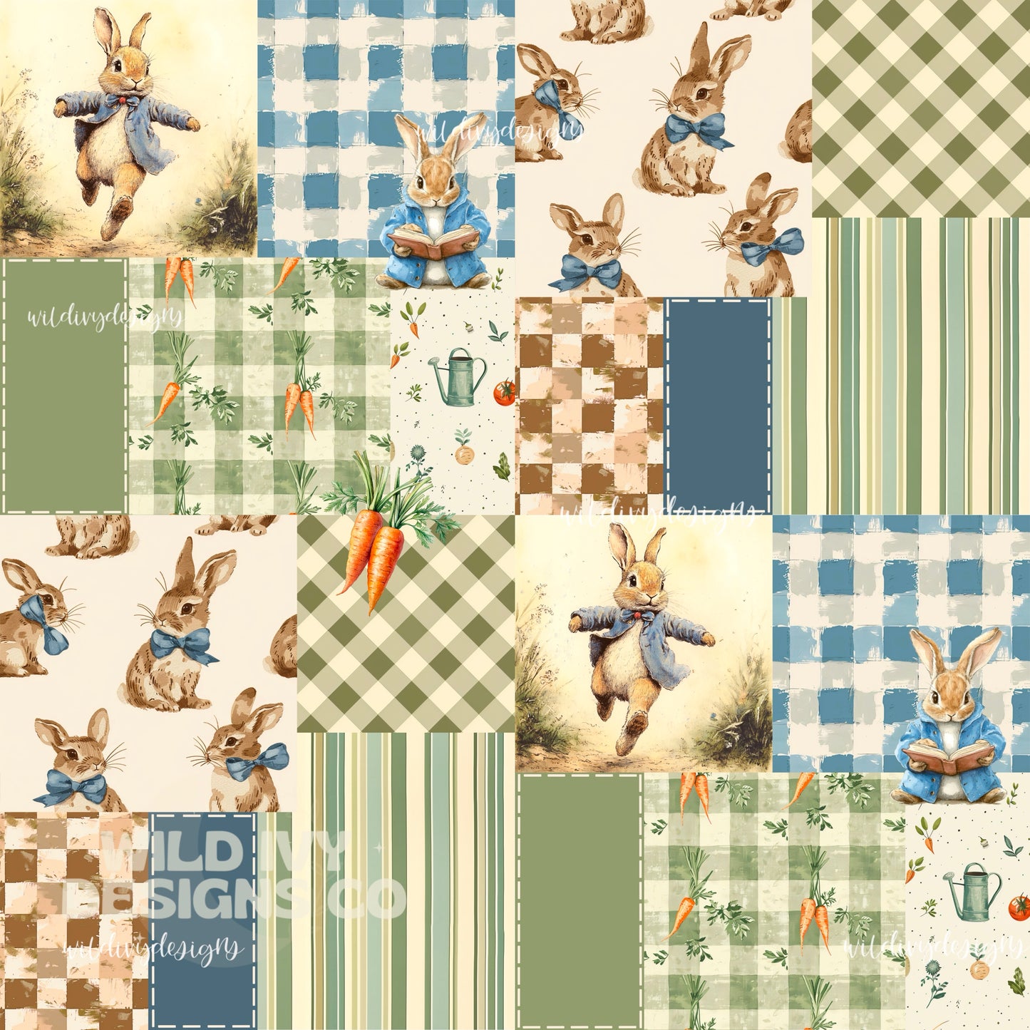 Blue Bunny Patchwork
