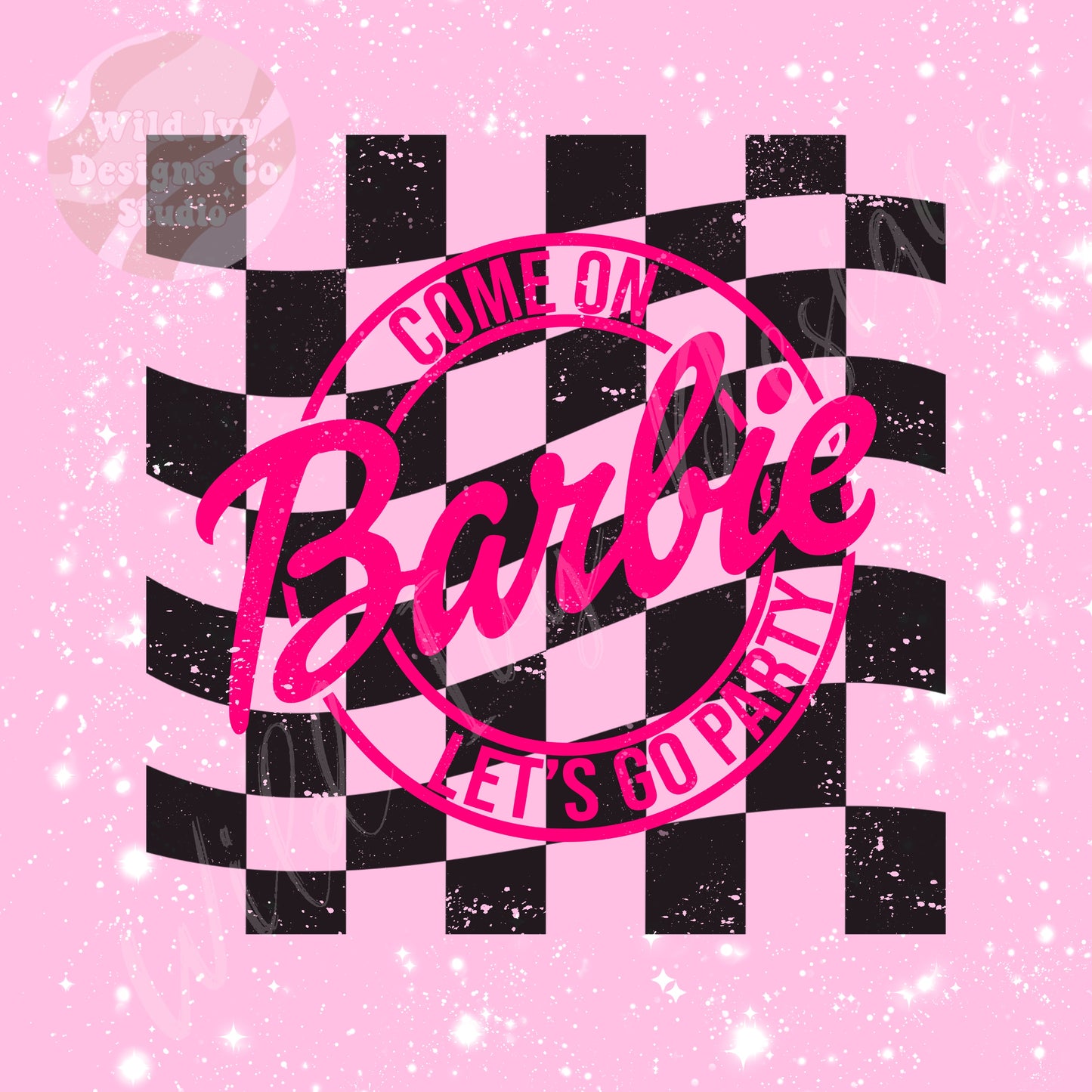 Checkered Grunge Barb PNG