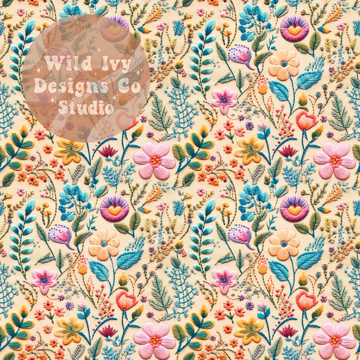 Embroidery Summer Bright Floral