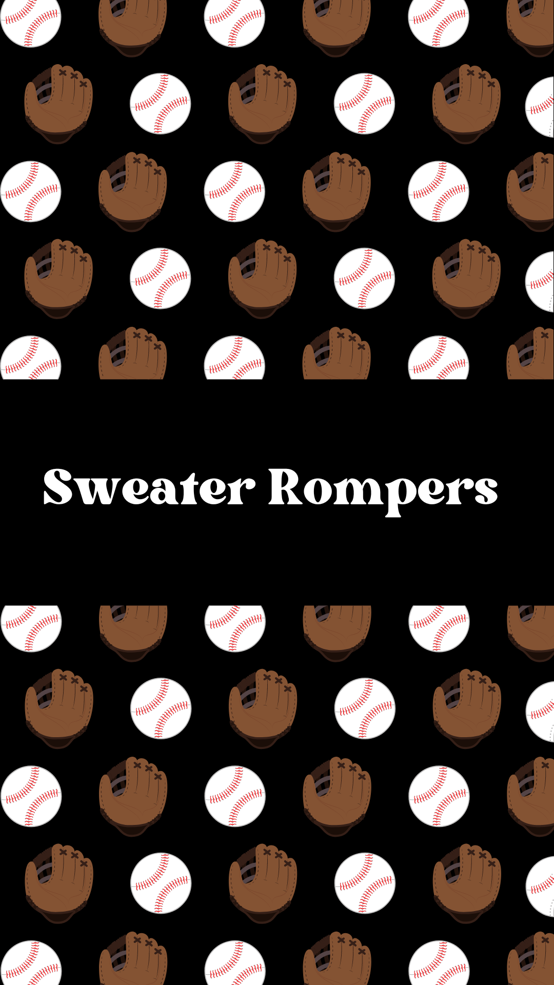 Sweater Rompers (Baseball)