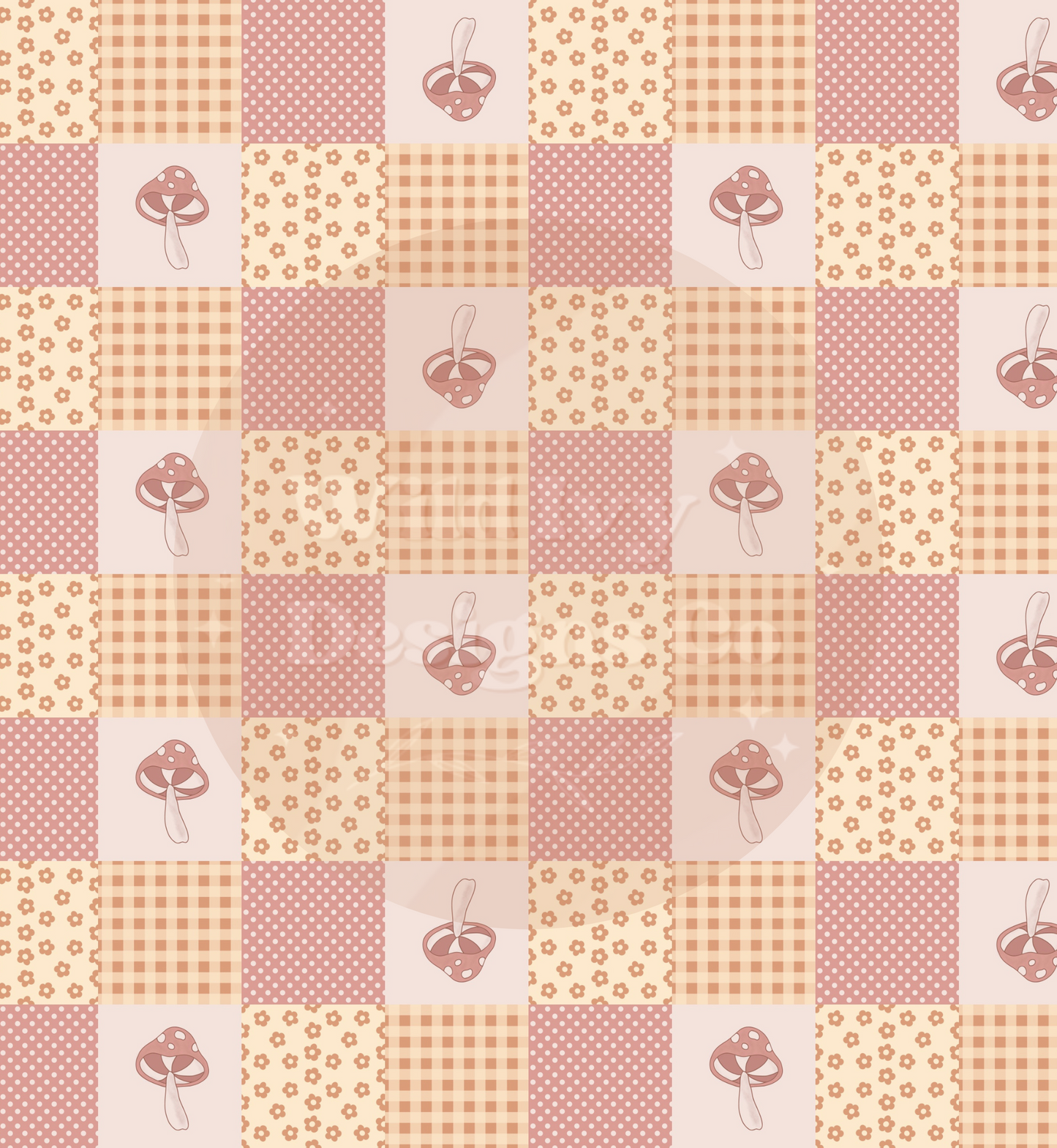 Patchwork Checks Mushroom Seamless File