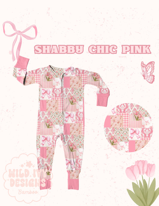 SHABBY CHIC PINK ZIPPY