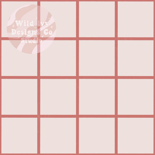 Retro Grid Plaid (Pink)