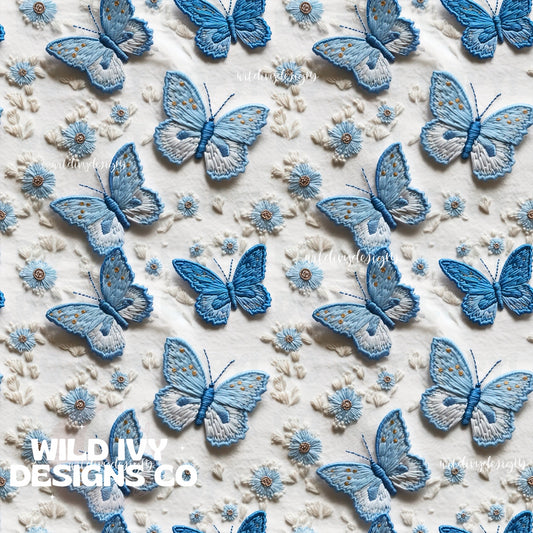 Blue Whimsy Butterflies