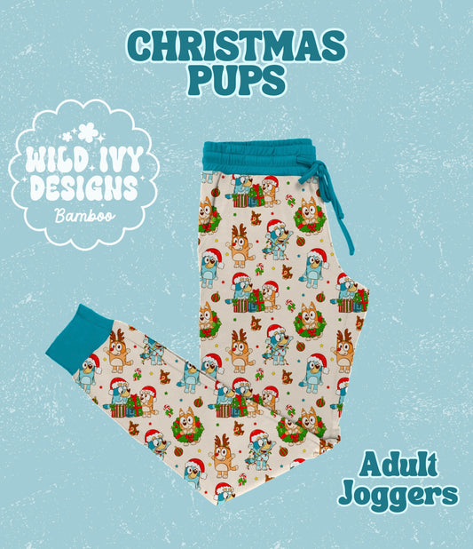 CHRISTMAS PUPS MAMA JOGGERS