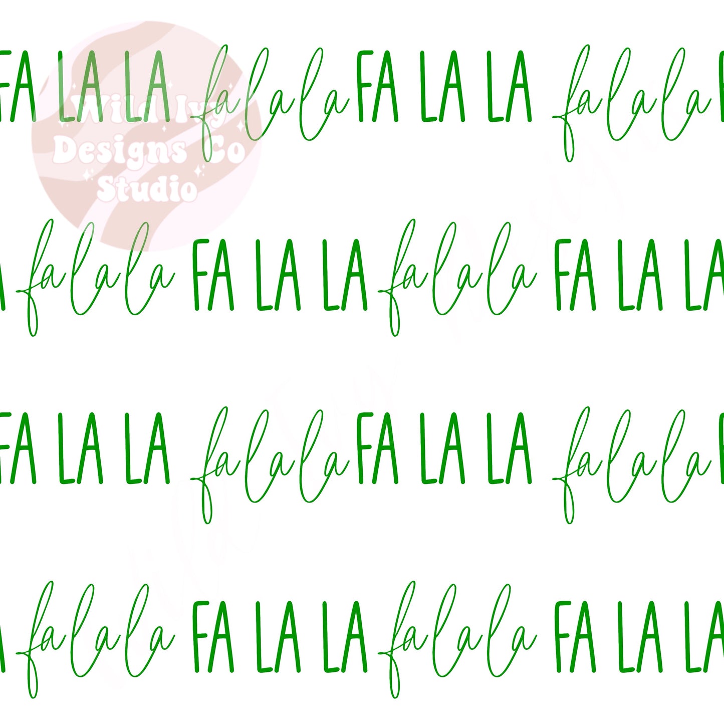 FaLaLa (White Green Letters)