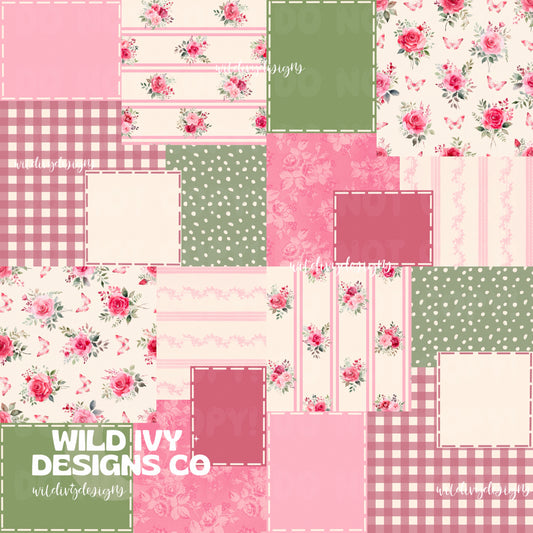 Sage & Pink Coquette Patchwork