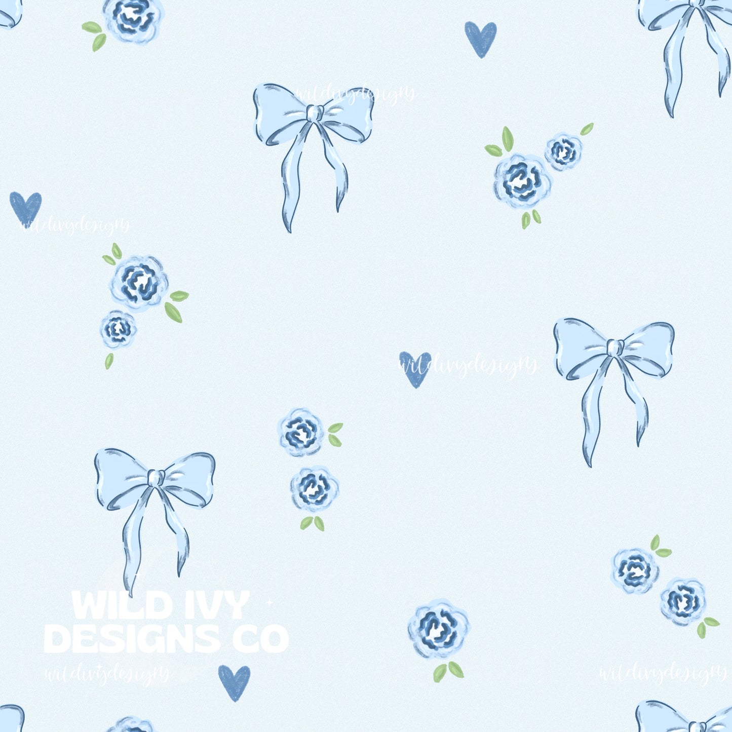 Spring Blue Bow Cords (stripes & regular)