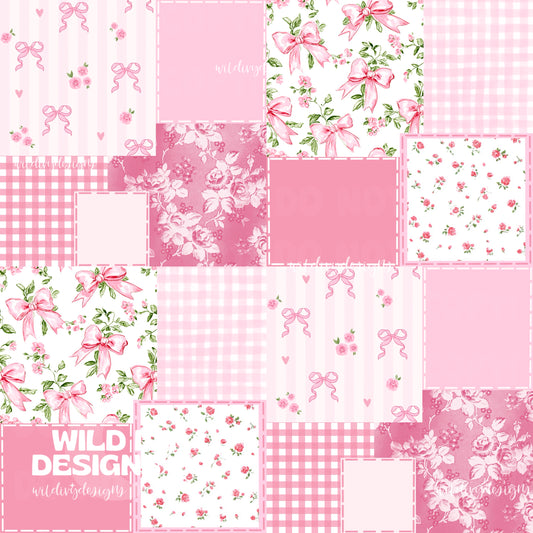 Pink Spring Bows Patchwork