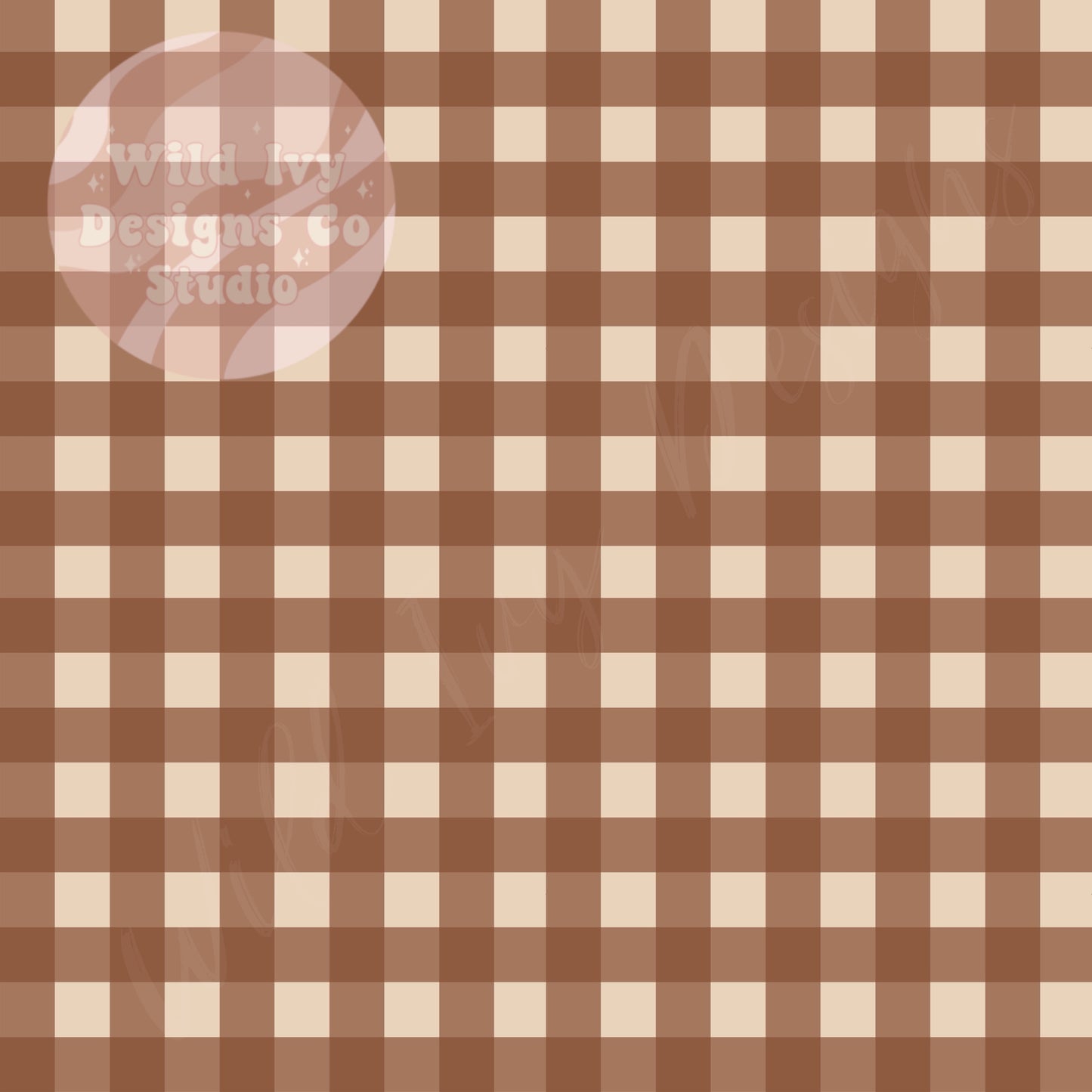 Brown Gingham Holiday Cord