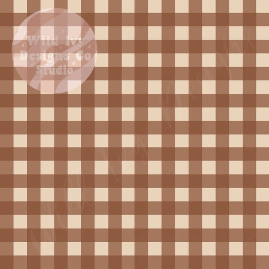 Brown Gingham Holiday Cord