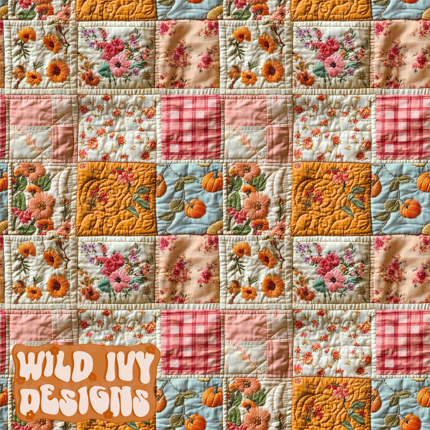 PUMPKIN SHABBY CHIC PATCH