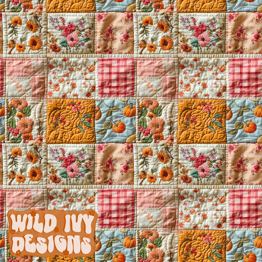 PUMPKIN SHABBY CHIC PATCH