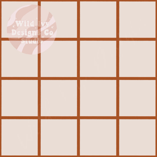 Retro Grid Plaid (Brown)