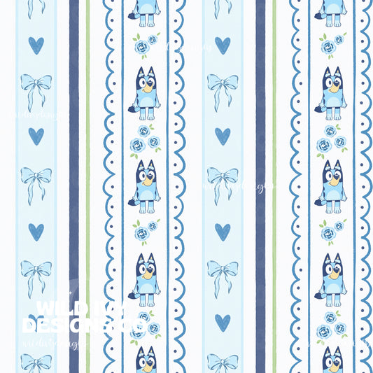 BLUE DOG SPRING STRIPES