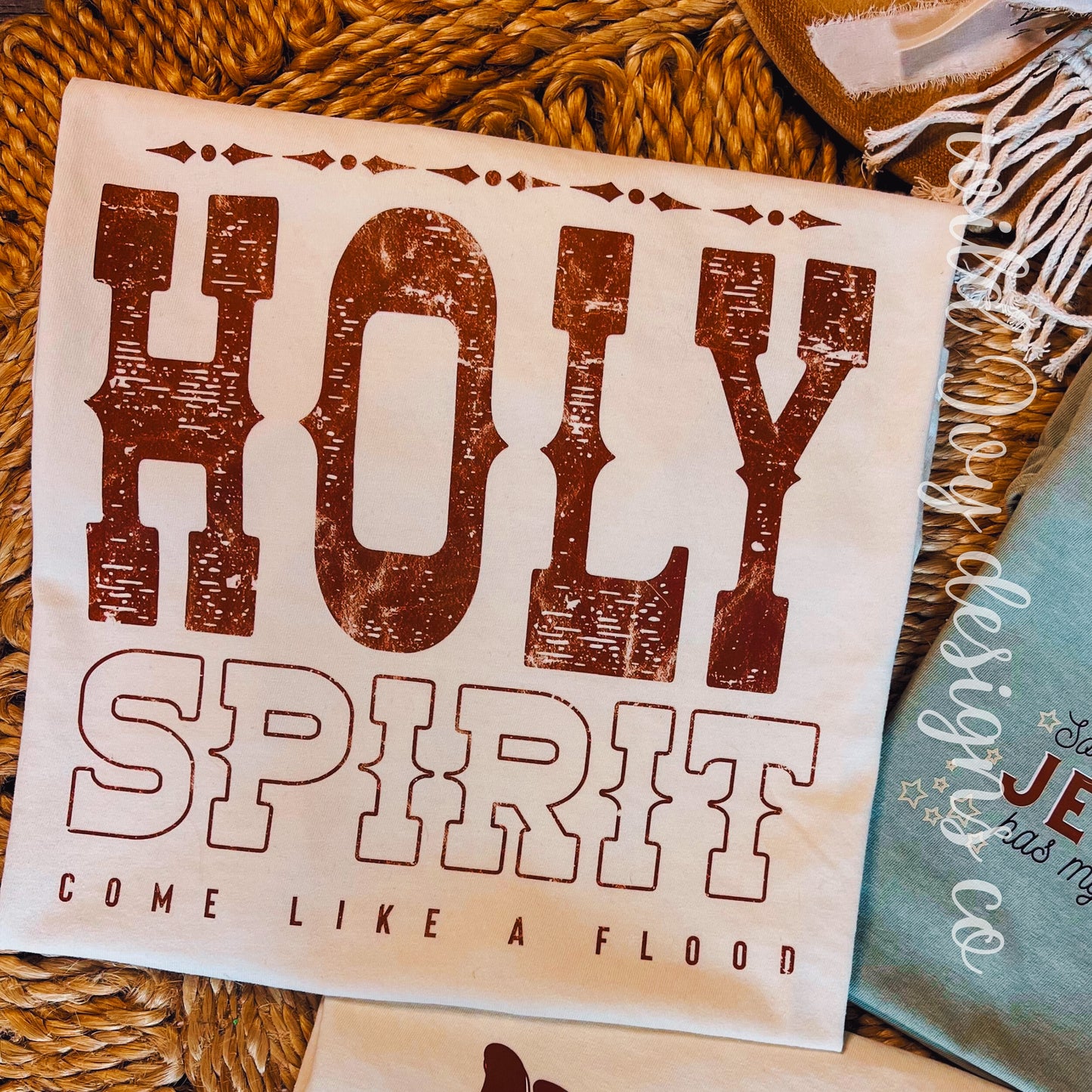 Holy Spirit Come Like A Flood (brown font)