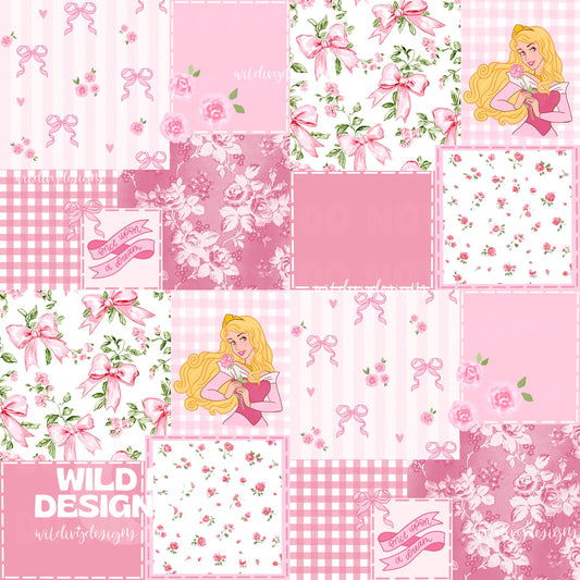Sleeping Pink Princess Patchwork
