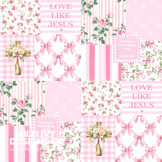 Pink Spring Christian Patchwork