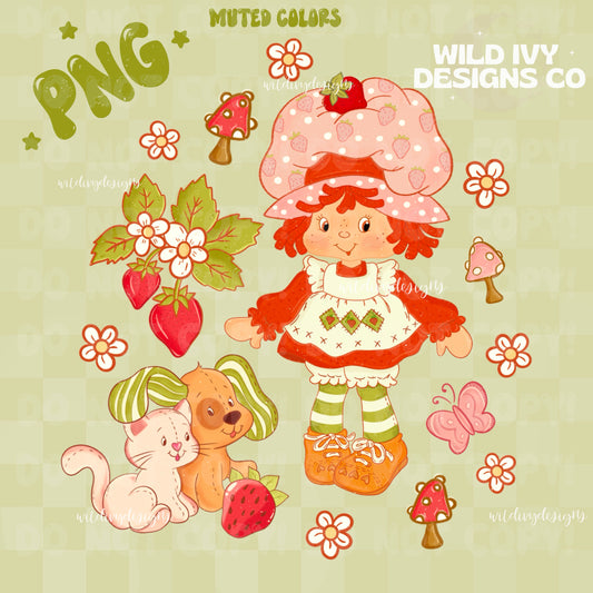 Strawberry Girlie PNG (2 Options)