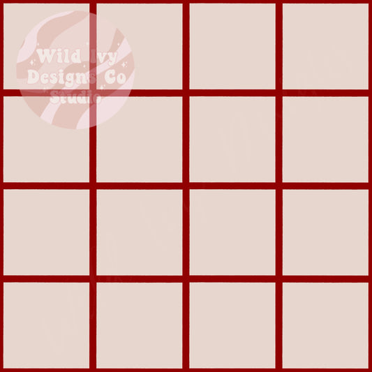 Retro Grid Plaid (Red)