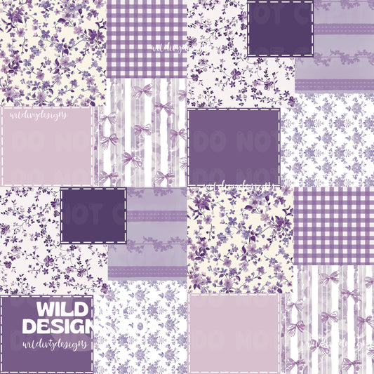 Lavender Coquette Vintage Patchwork