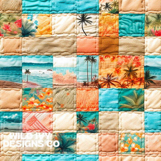 Tropical Fabric Patchwork