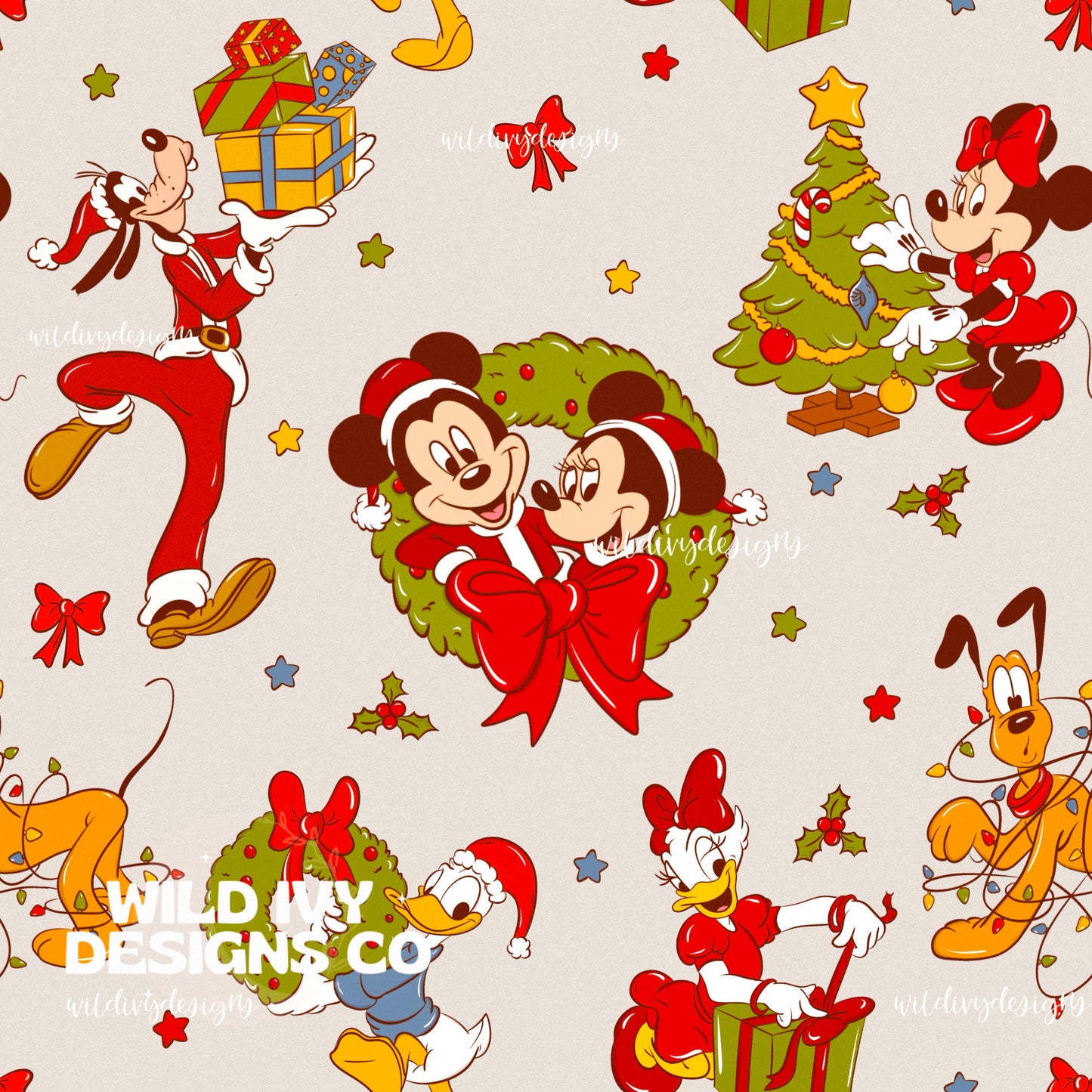 Christmas Magical Friends RETRO RED