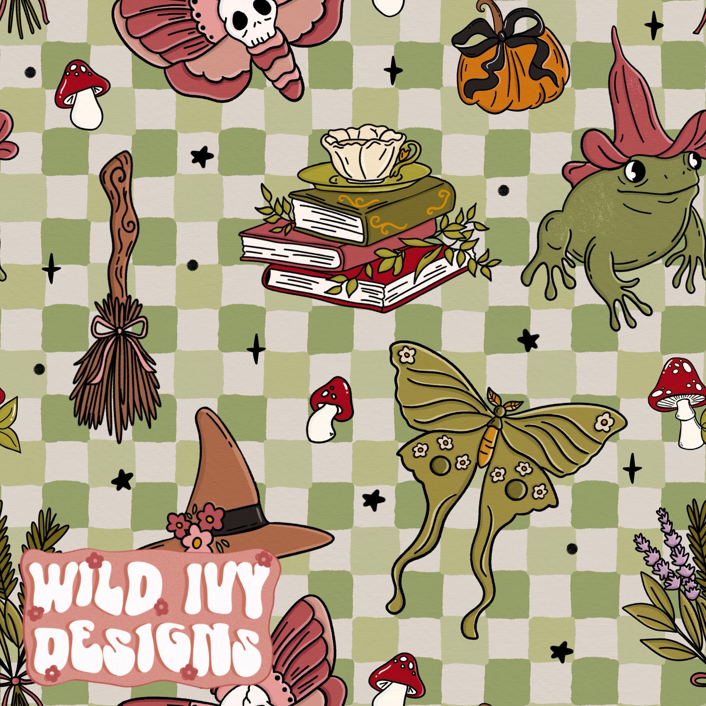 COTTAGE WITCHY MOTHS & FROG