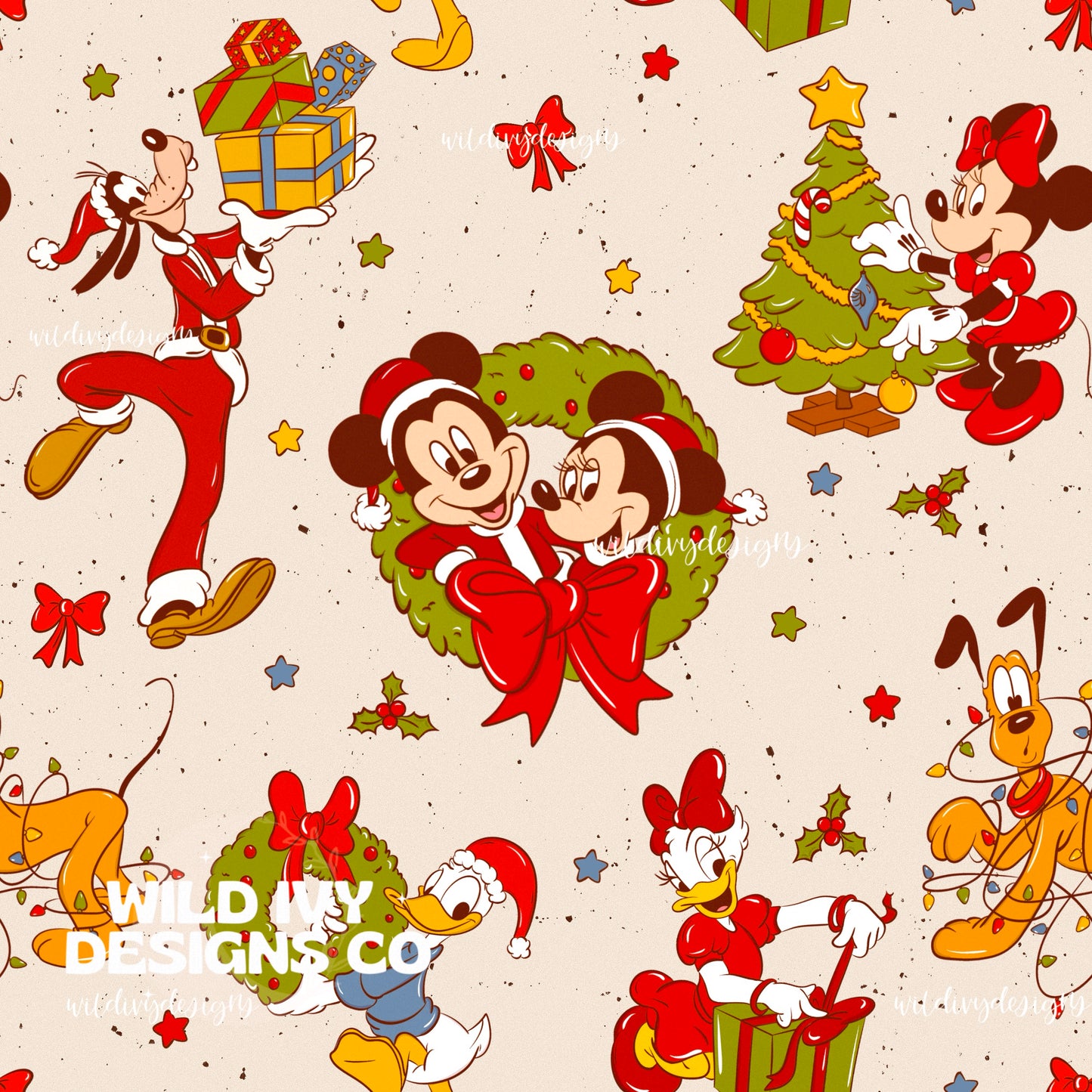 Christmas Magical Friends RETRO RED