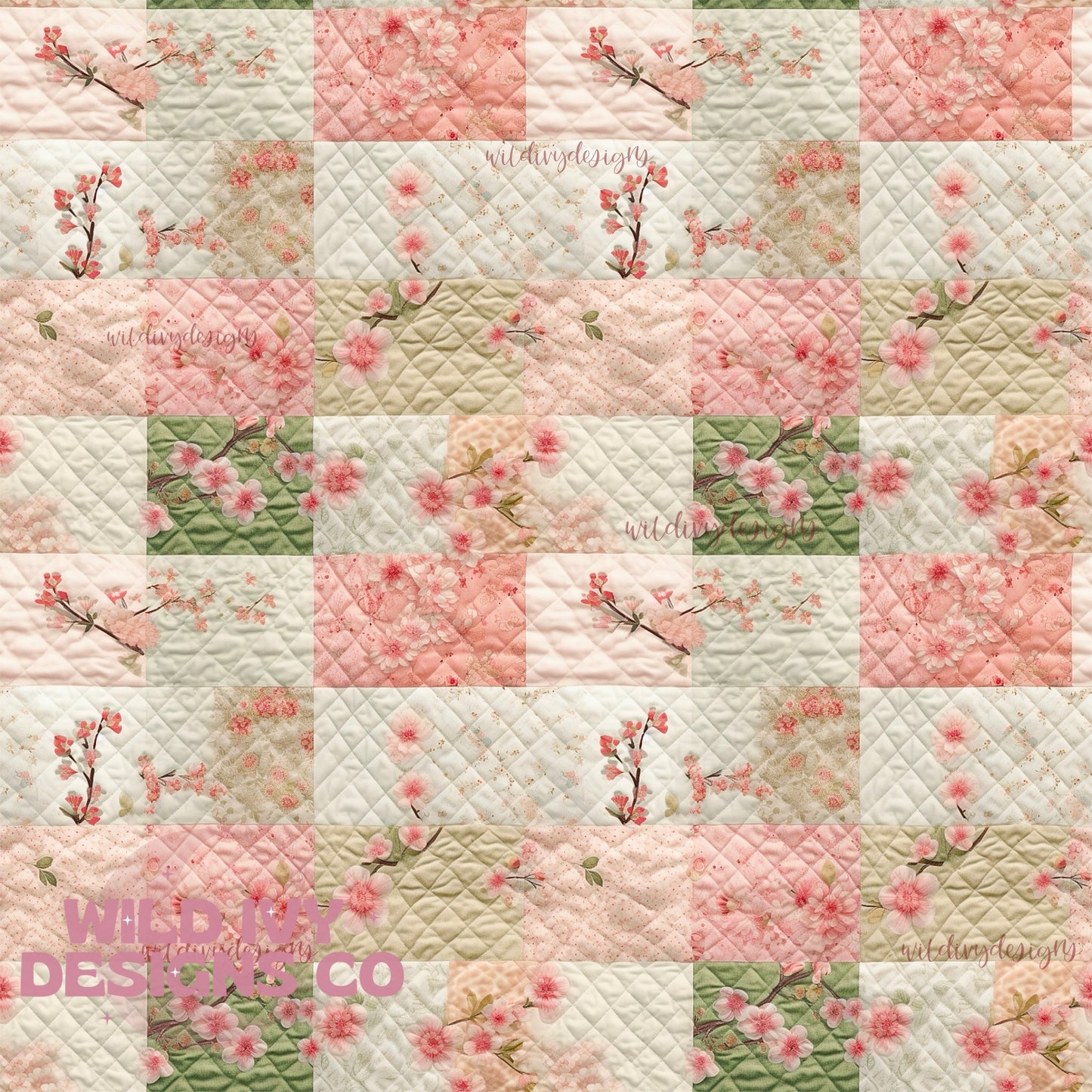 Cherry Blossom Quilt Patch