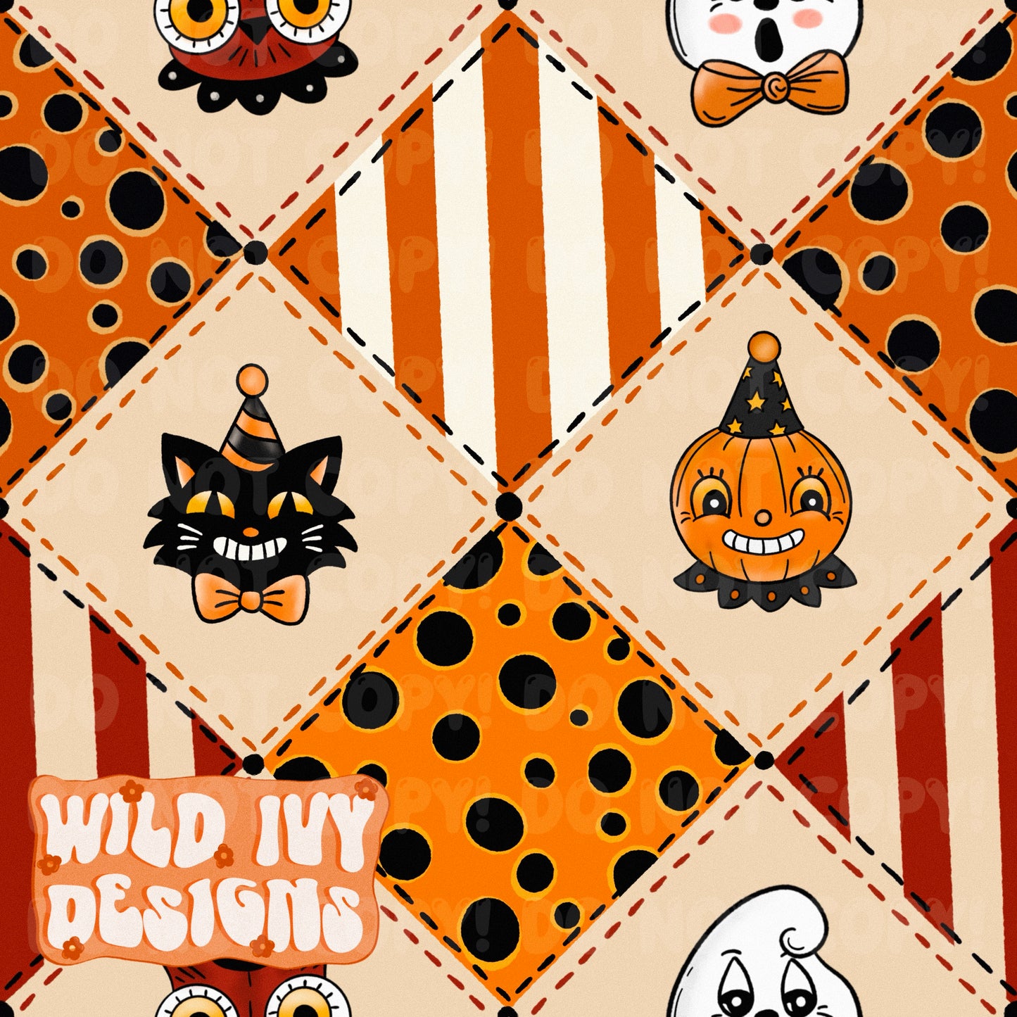VINTAGE HALLOWEEN DIAMOND PATCH
