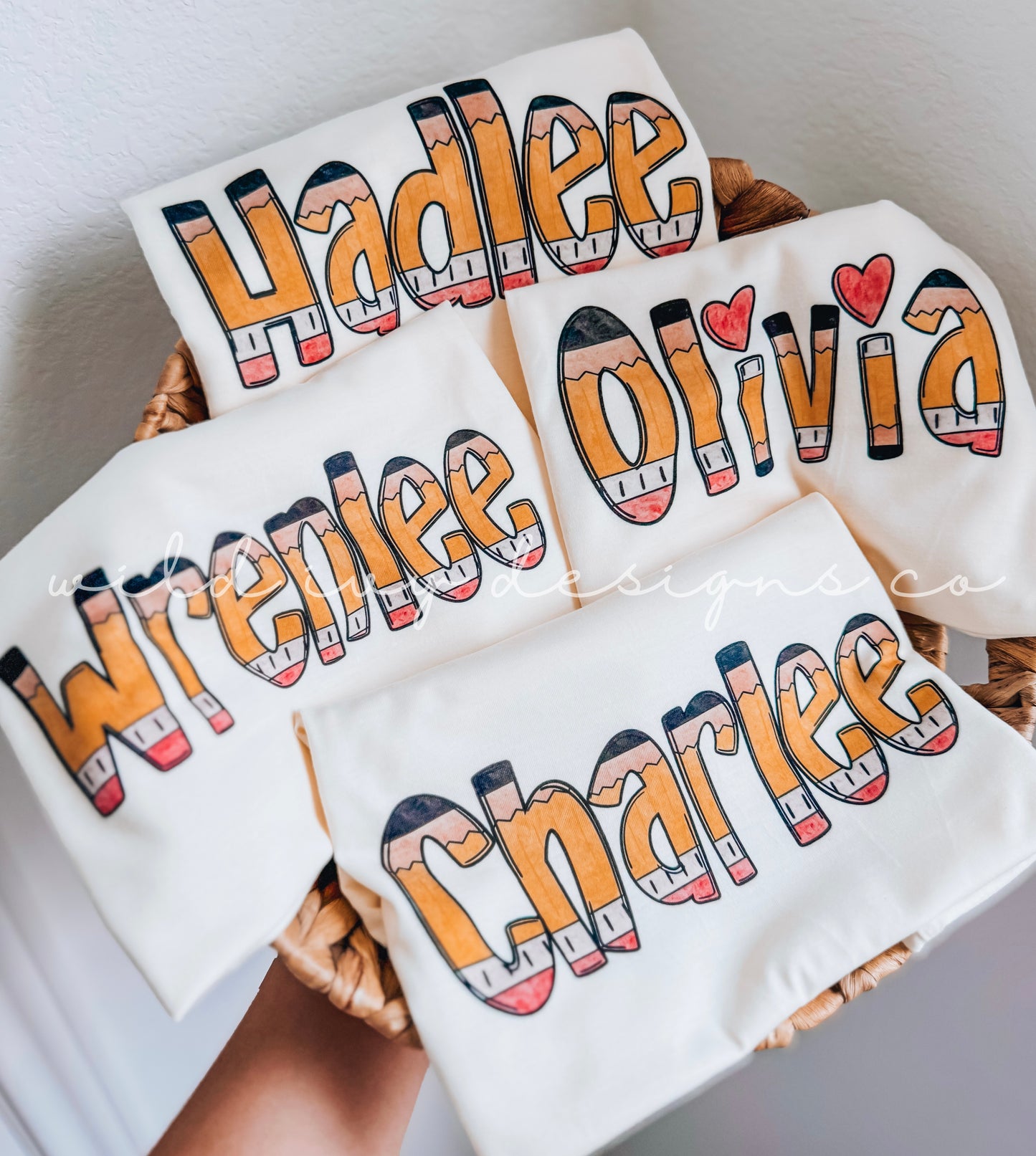 Pencil Name Tees