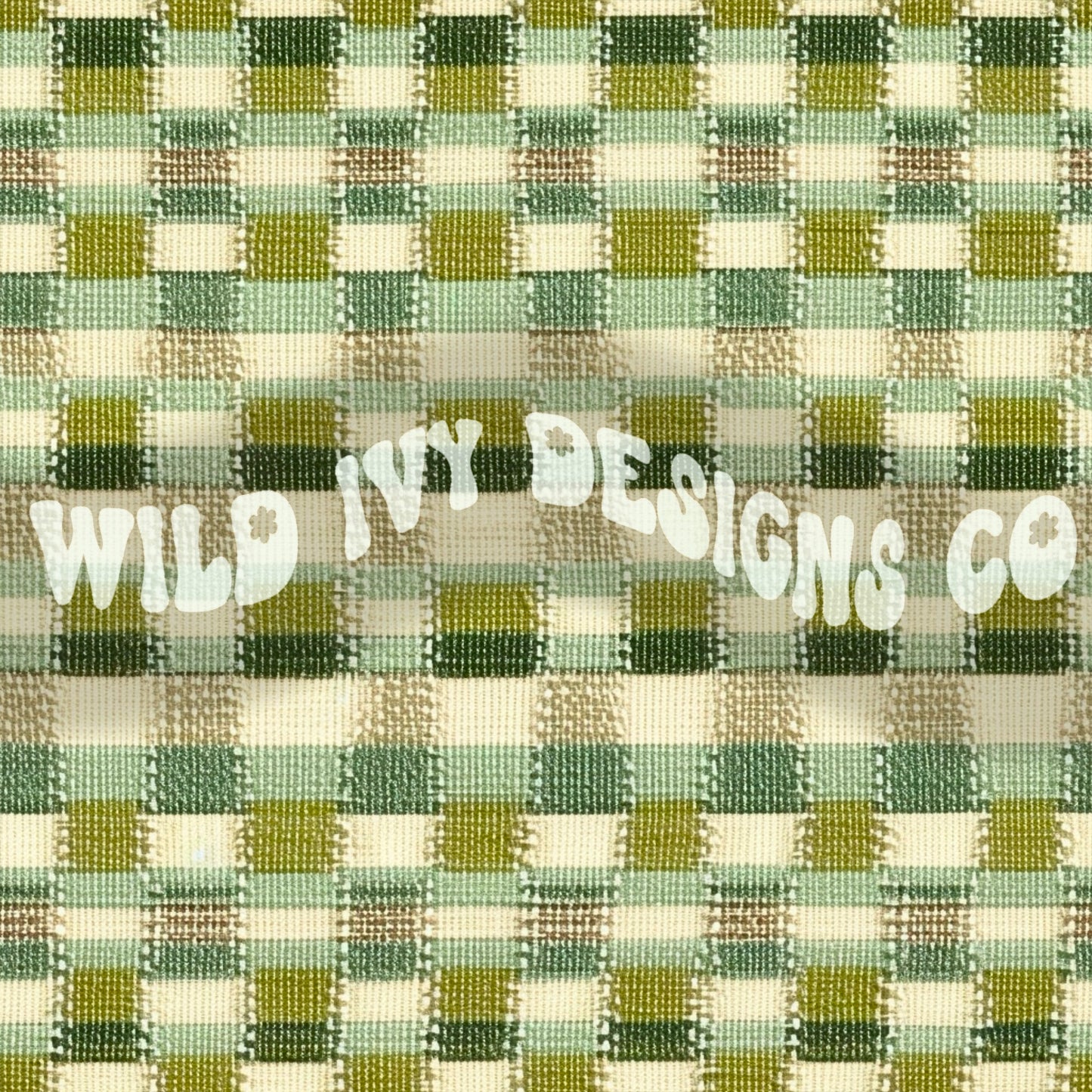 Shades Of Green Embroidered Checks