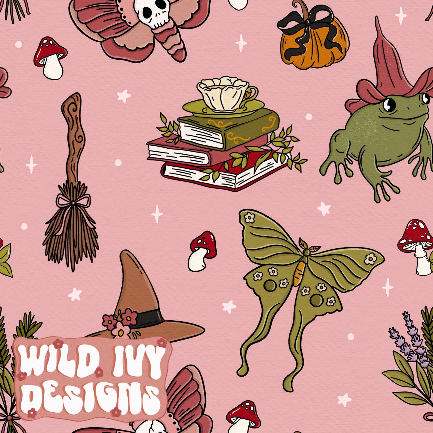 COTTAGE WITCHY MOTHS & FROG