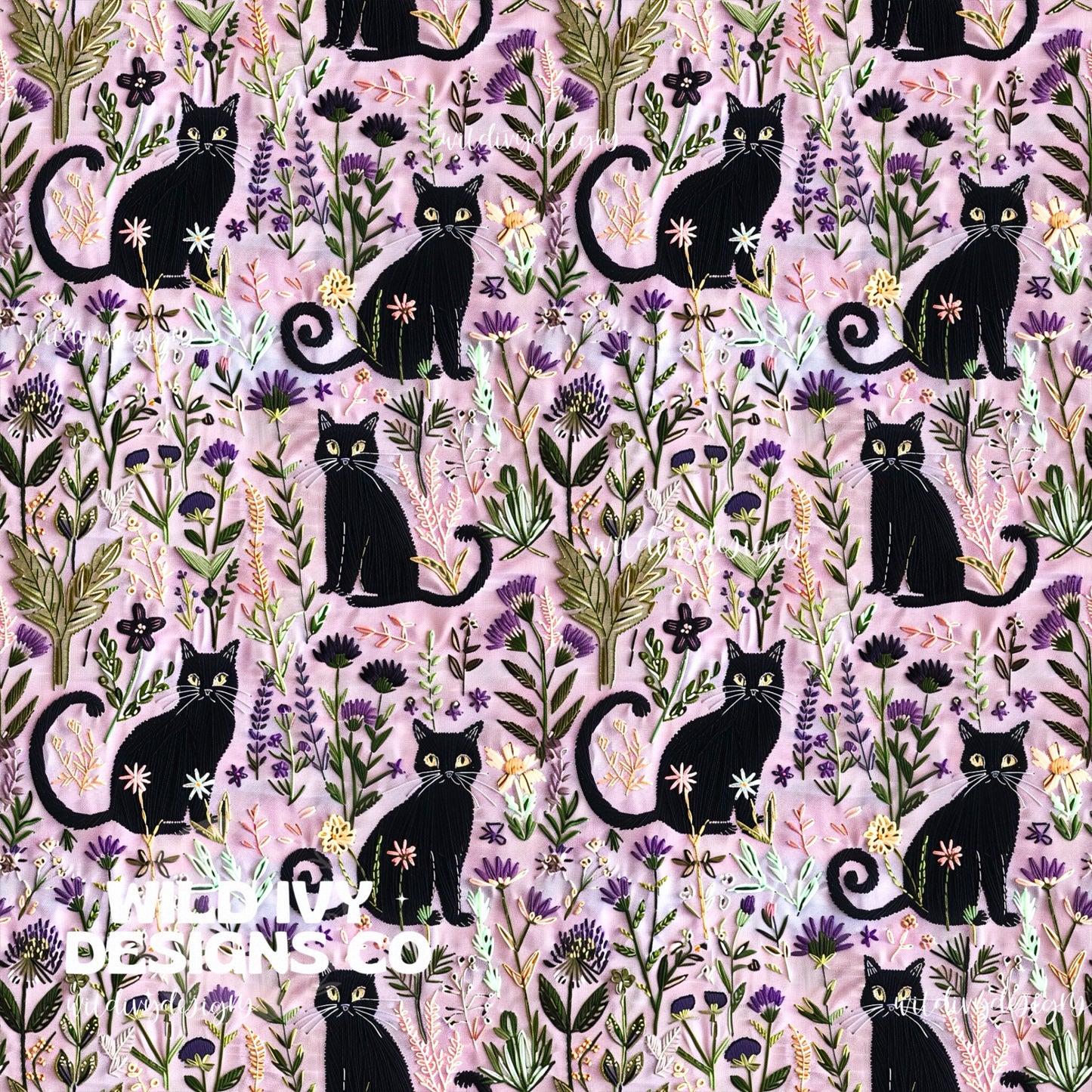 Whimsy Cats Spooky Garden