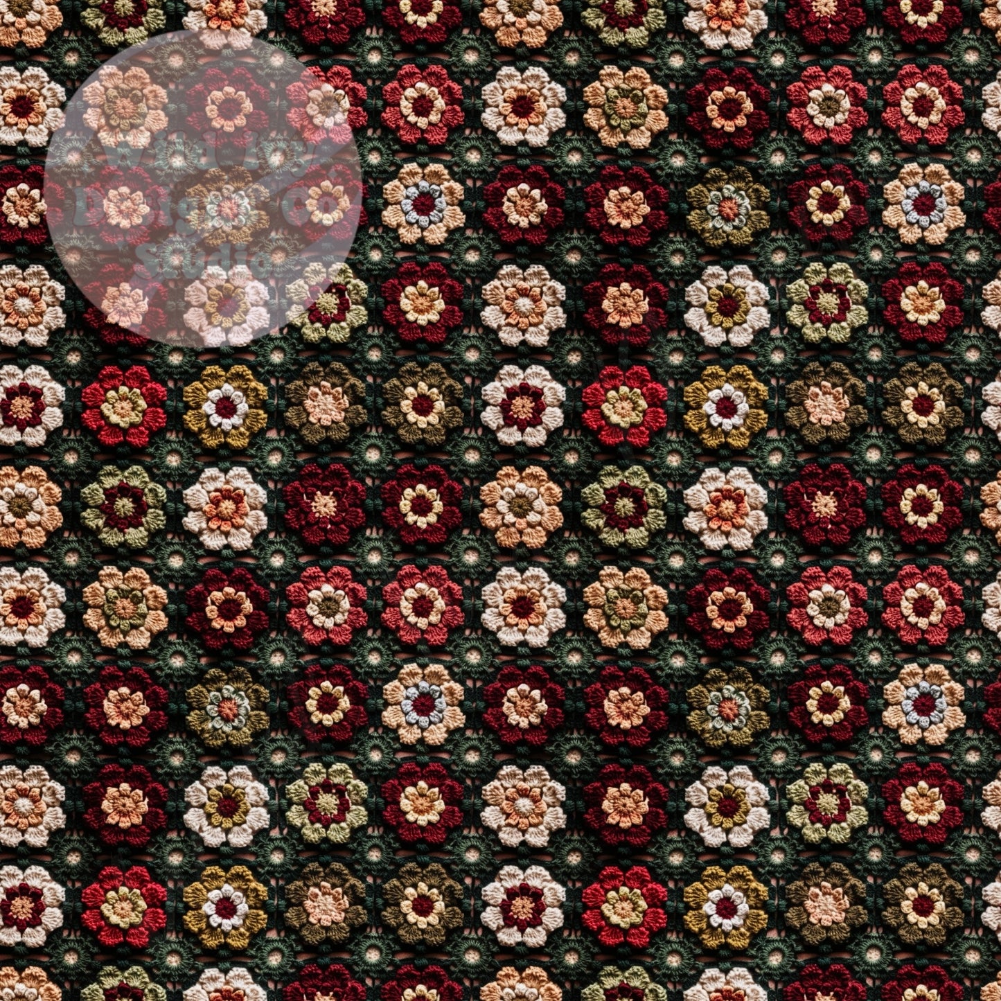 Embroidery Floral Quilt Crochet Christmas