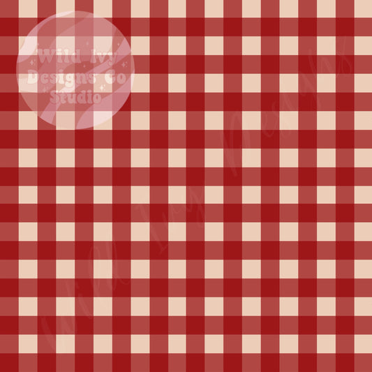 Red Gingham Holiday Cord